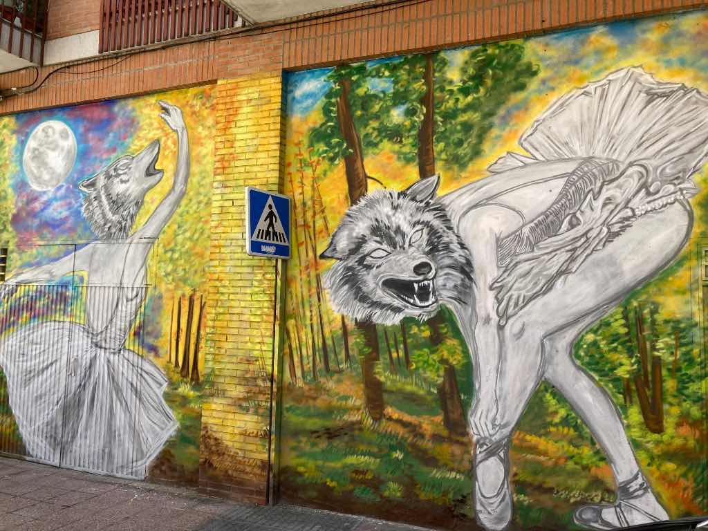 El Lobo. Ruta de los Murales en Santa Marta de Tormes, Salamanca