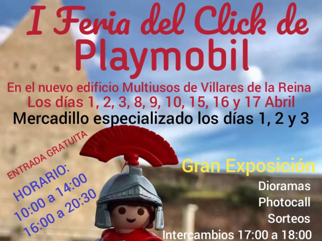 I Feria del Click de Playmobil organizada en Villares de la Reina en Salamanca