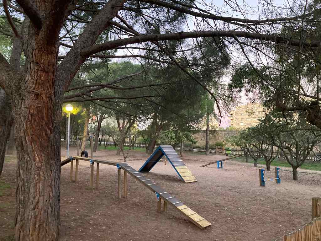 Zona de ocio canina en el Parque de los Jesuitas en Salamanca