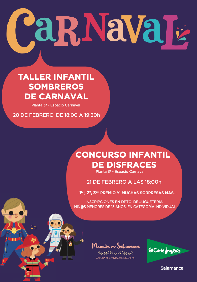Programa de Carnaval 2023 en El Corte Inglés de Salamanca