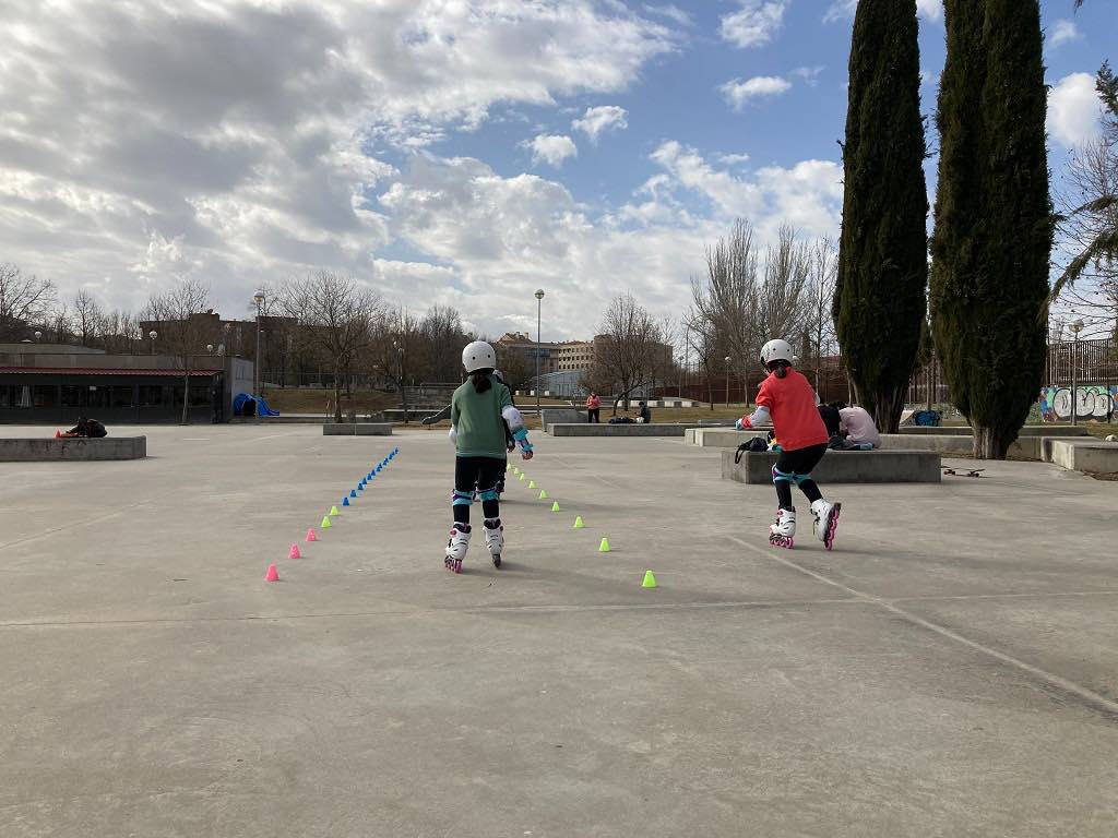Zona para practicar patinaje en el Parque Wurzburg en Salamanca