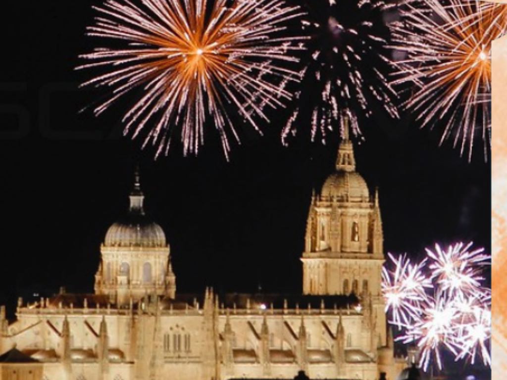 Fuegos artificiales por las fiestas de San Juan de Sahagún